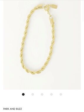 Park and Buzz Gold Twist Rope Bracelet